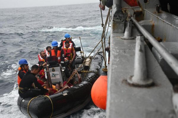 Indian Navy Successfully Rescues 9 Crew Members from Capsized Oil Tanker